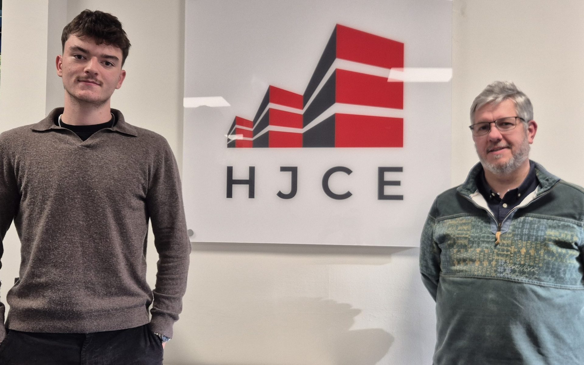 Yorkshire engineers HJCE is targeting telecoms growth with the appointment of associate (structure) Stuart Farrell (right) and technical apprentice Jack Paddey